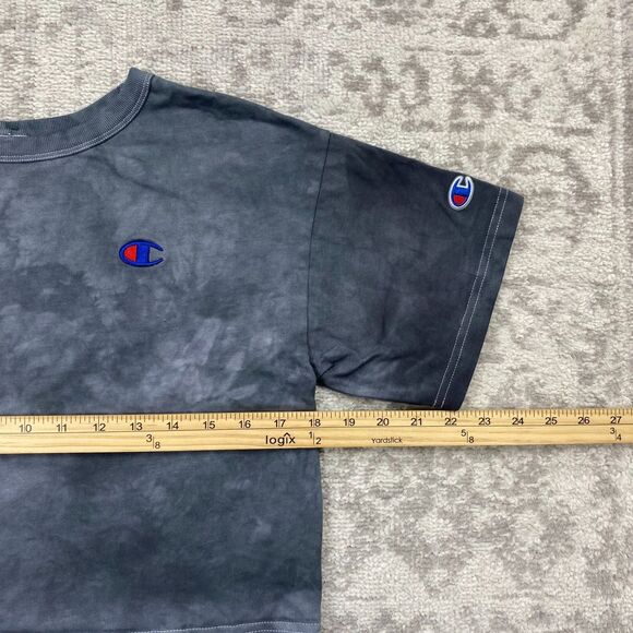 Champion Cropped T Shirt Women's Acid Washed Crop Top Casual Size XS - Picture 4 of 5